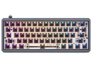 GK61pro kit CNC Aluminum kit-titannium grey fiberglass plate