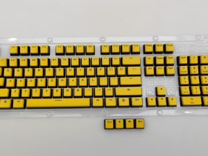 Yellow&Black PBT Pudding Keycap - Double Shot