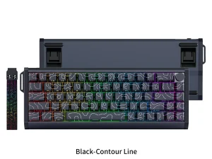 GK68HE-magnetic switch-black-contour line-aluminum case