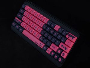 Love Pink Black XDA Profile Cute Keycaps