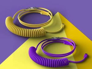 Retractable Spiral Braided Keyboard Cable